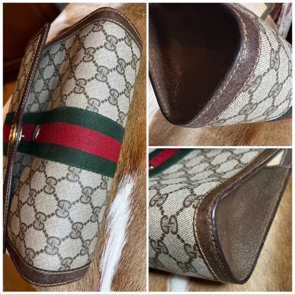 ❗️SOLD❗️GG Supreme❤️ Super Attractive Timeless ❤️EUC Brown MUST HAVE Hard 2 Find - Picture 10 of 14